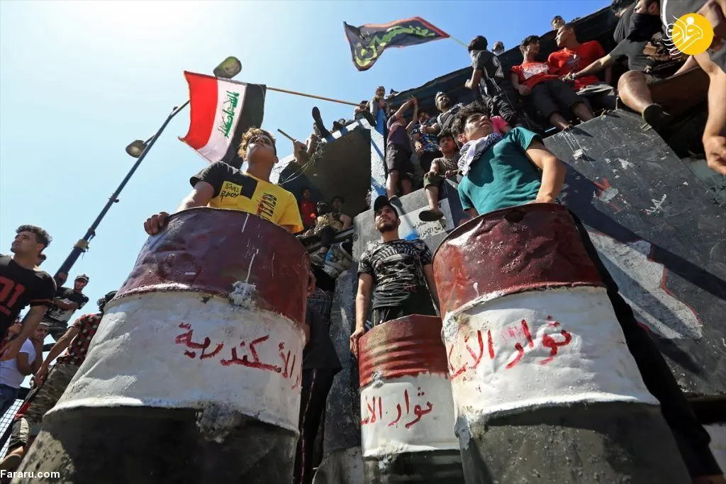 (تصاویر) بازگشت اعتراضات عراق پس از ۵۰ روز