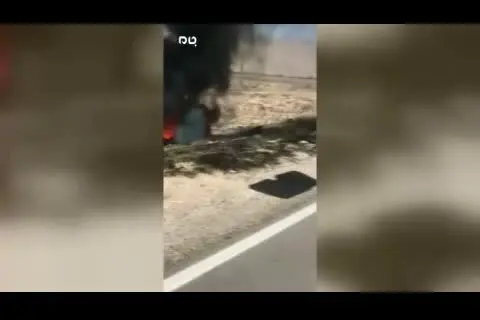 (ویدئو) مرگ دلخراش راننده پژو در میان شعله‌های آتش