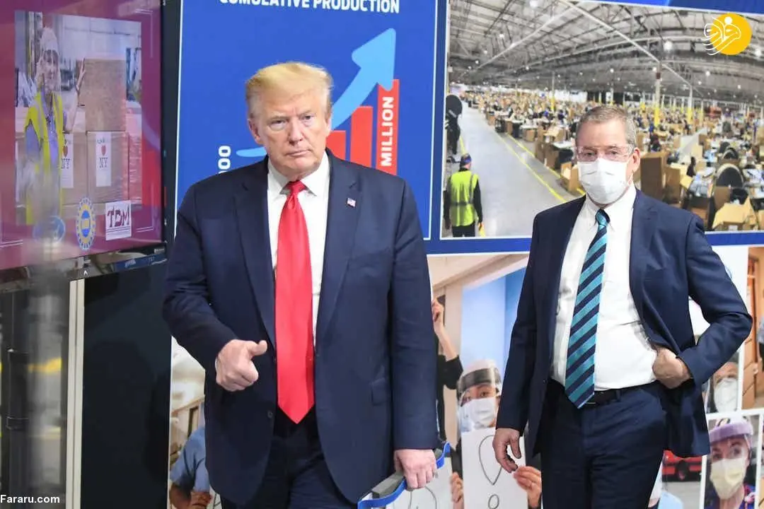 (تصاویر) ترامپ بالاخره ماسک زد!