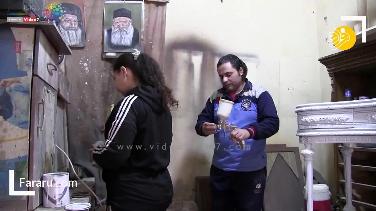 (ویدئو) نخستین زن نقاش ساختمان در مصر