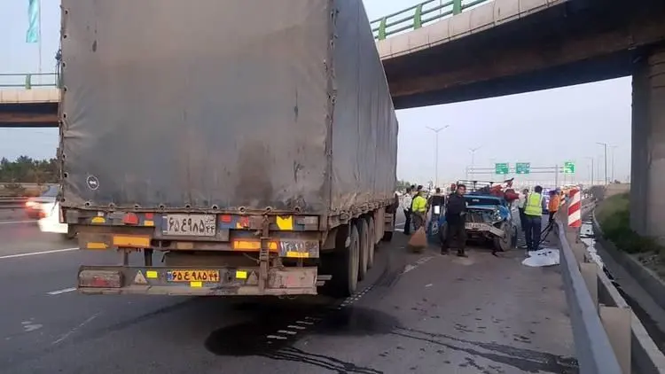 تصادف شدید در بزرگراه آزادگان و اعزام بالگرد