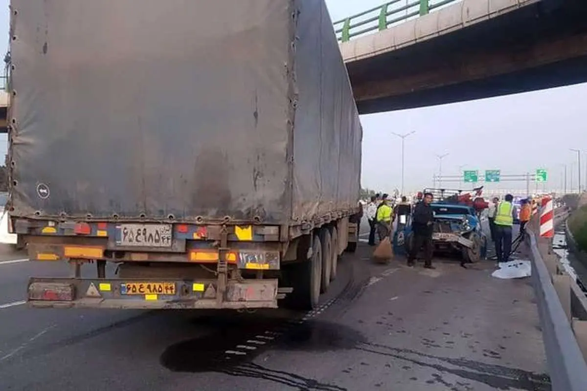 تصادف شدید در بزرگراه آزادگان و اعزام بالگرد