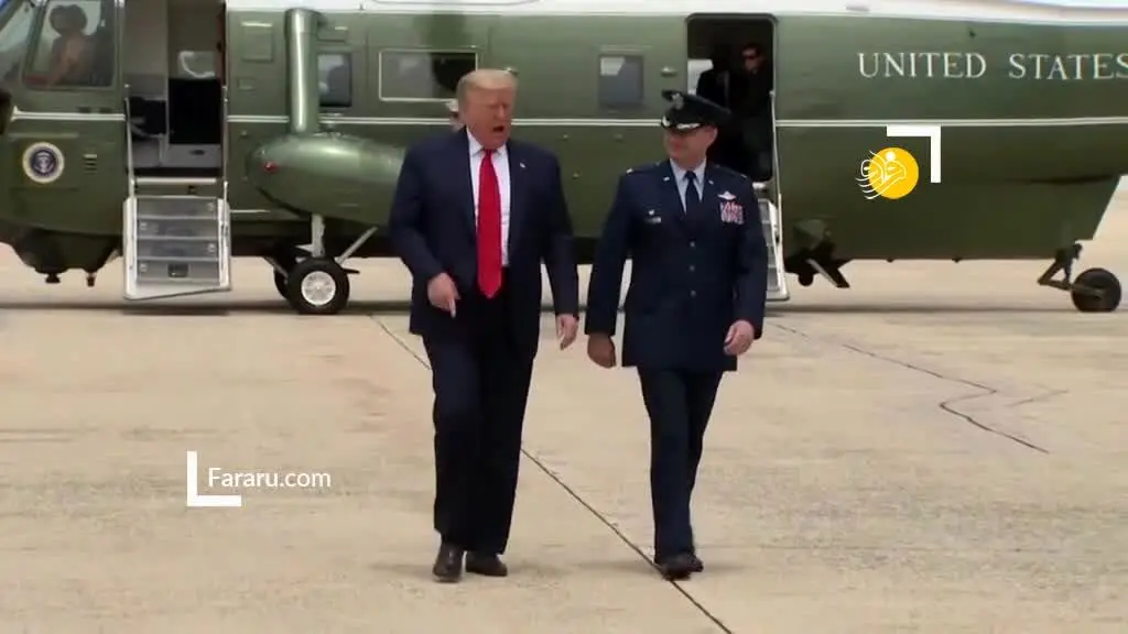 (ویدئو) جا خوردن ترامپ مقابل یک سرهنگ