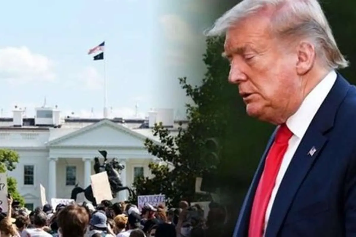 ترامپ: برای مدت کوتاهی به پناهگاه کاخ سفید رفتم