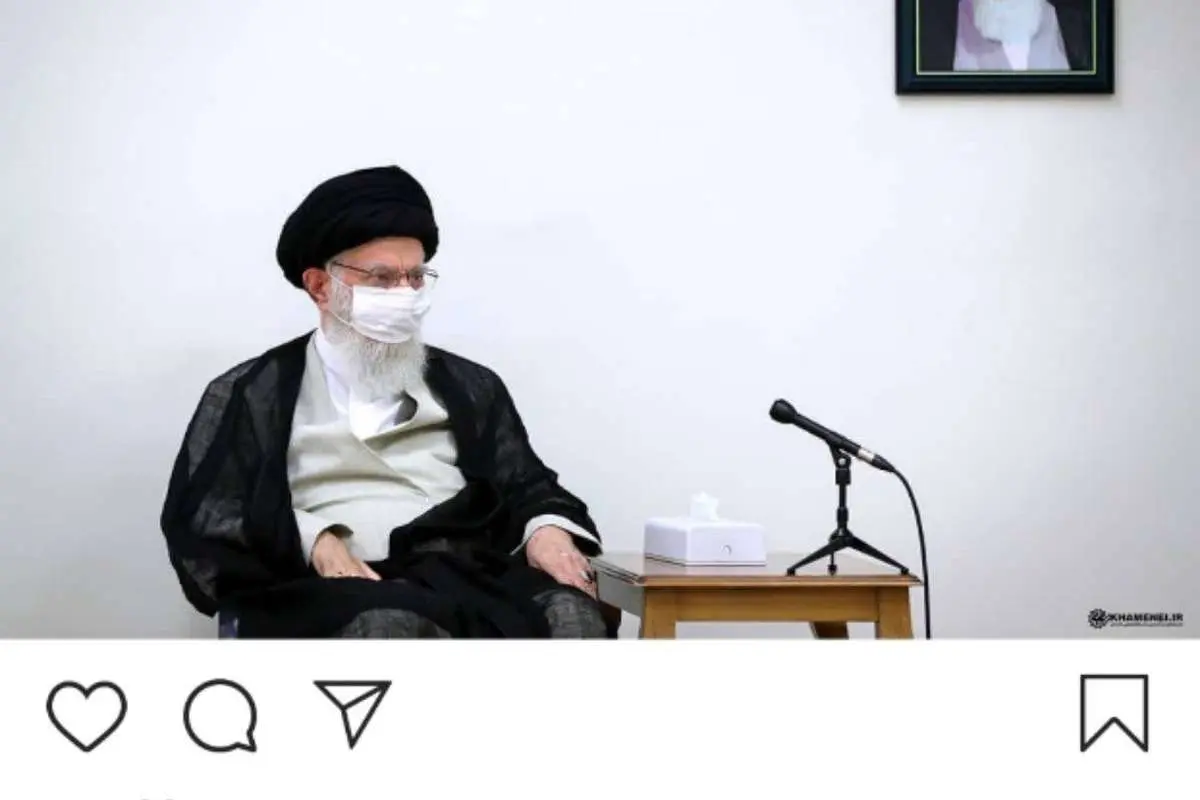 تصویری از ماسکزدن رهبر انقلاب در جلسات کاری