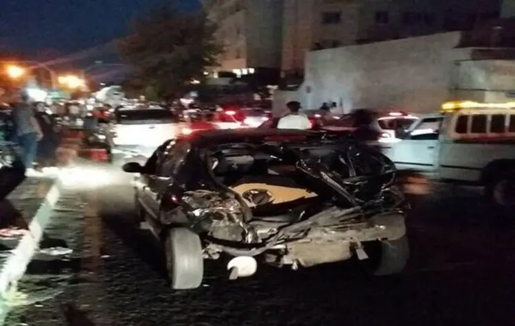 تصادف کامیون با ۱۶ خودرو سواری در تهران
