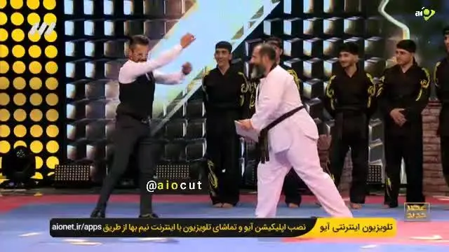 (ویدئو) حرکت رزمی امین حیایی روی صحنه عصر جدید