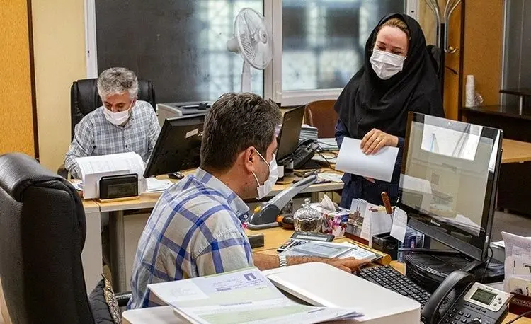 ممانعت از ورود افراد فاقد ماسک به ادارات