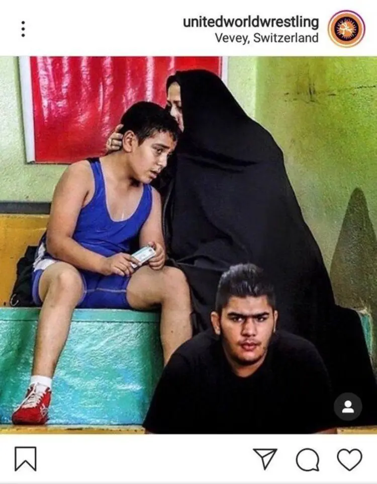 (عکس) قدردانی اتحادیه جهانی از مادر کشتی گیر ایرانی 
