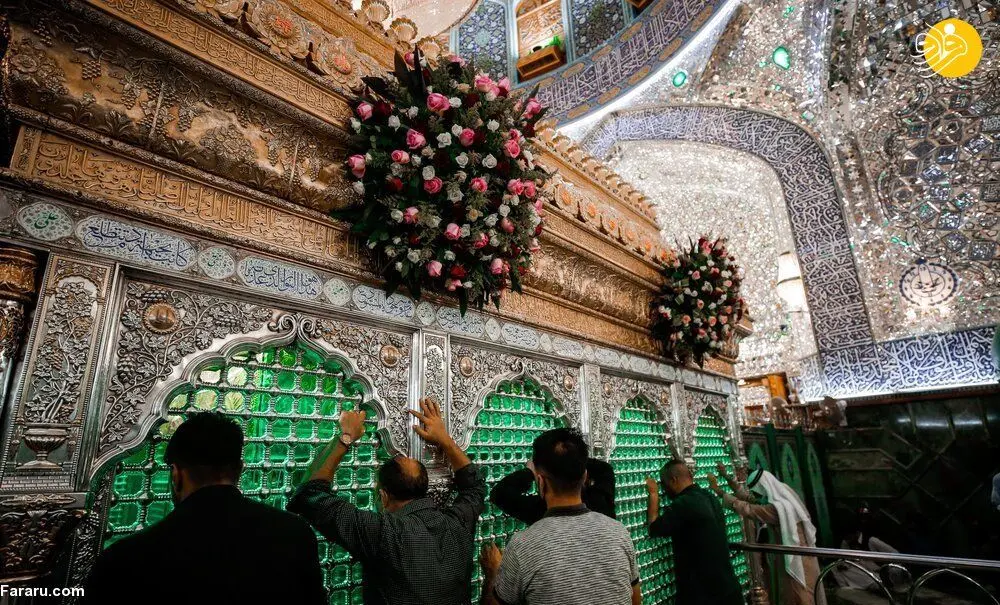 (تصاویر) گل آرایی حرم مطهر امام علی(ع)