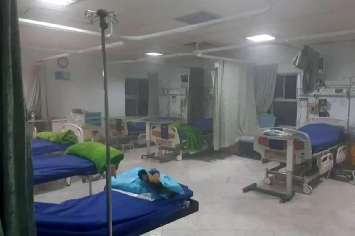آتش سوزی در بیمارستانی در خیابان حافظ تهران
