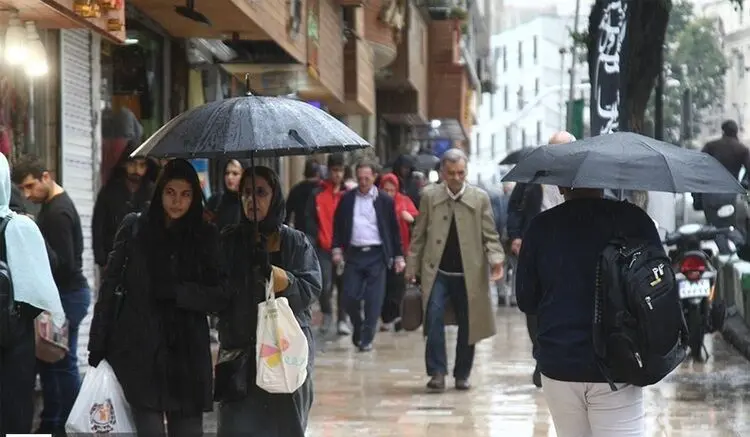 پیش‌بینی باران پنج روزه در ۱۴ استان