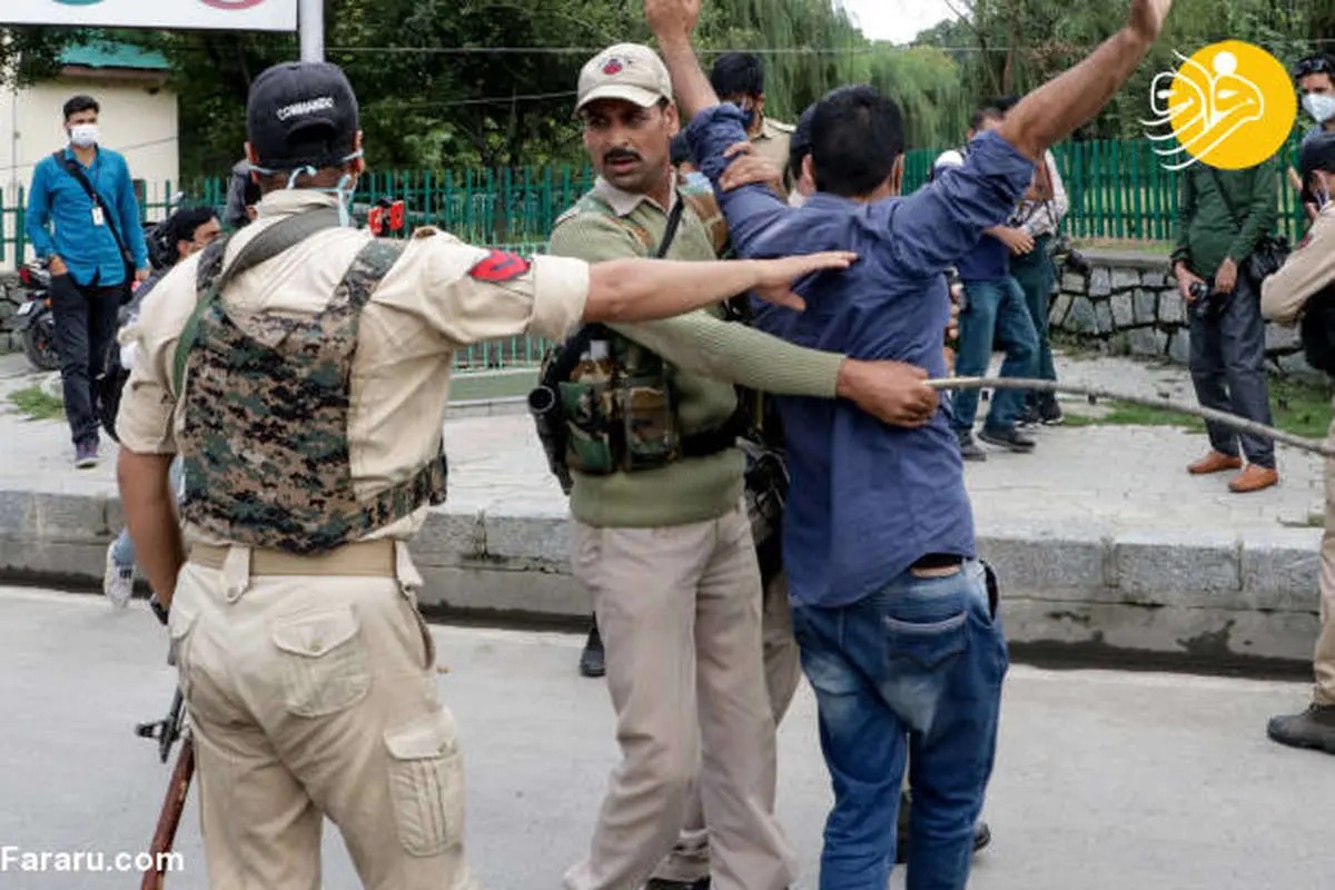 (تصاویر) حمله پلیس هند به عزاداران حسینی در کشمیر