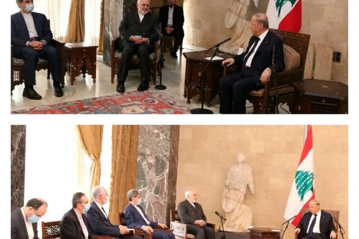 ظریف با رئیس جمهور لبنان دیدار کرد