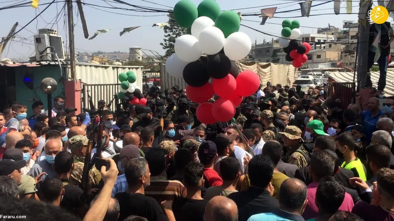 (تصاویر) استقبال پرشور از هنیه در اردوگاه عین الحلوه