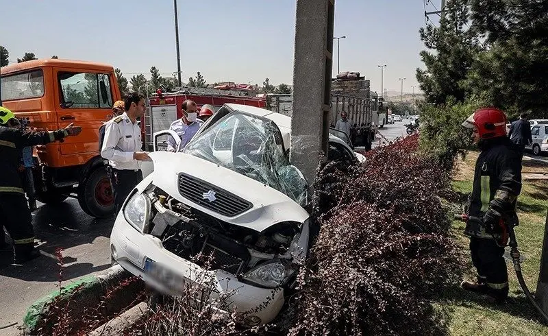 (تصاویر) تصادف شدید در بزرگراه شهید سلیمانی مشهد