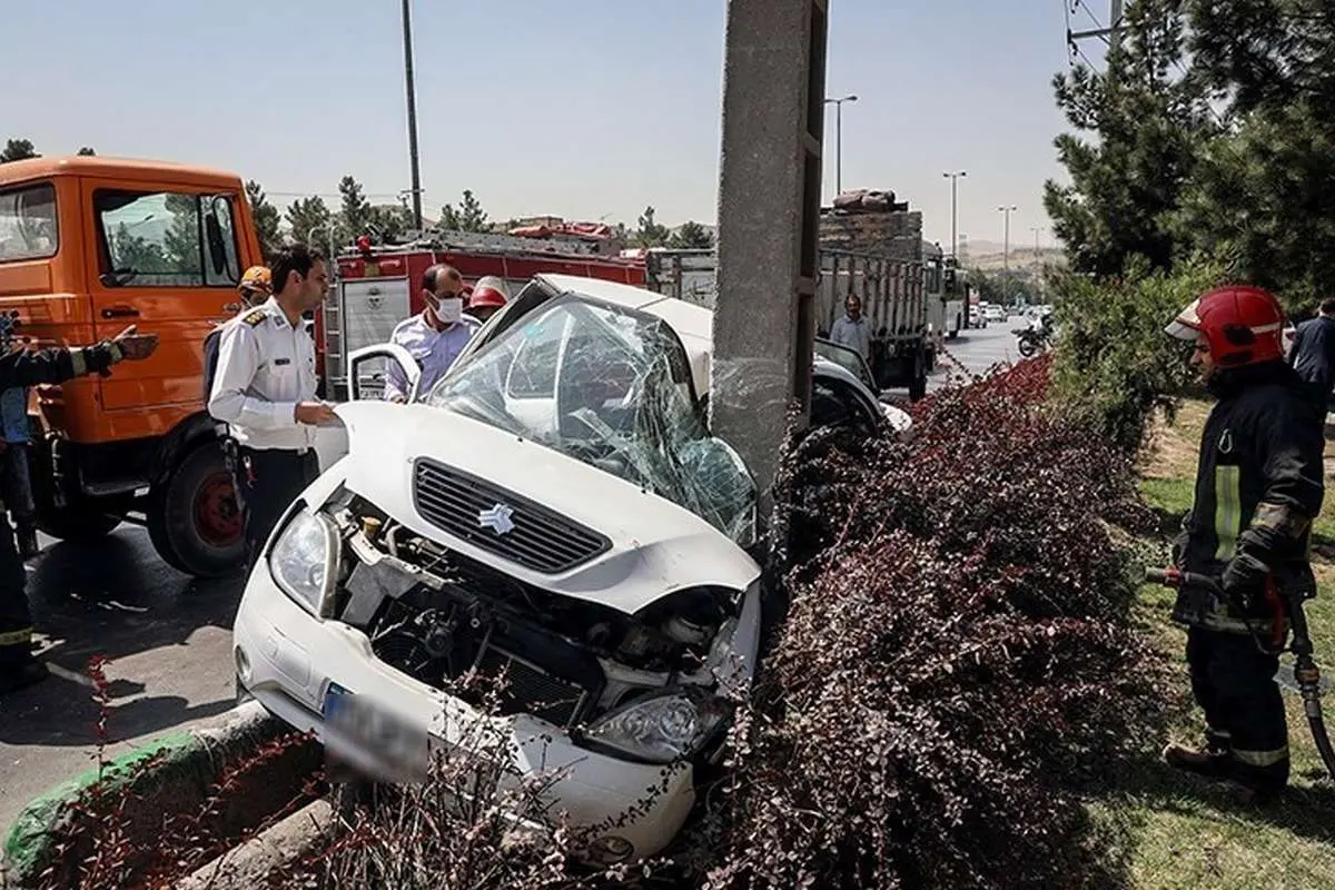 (تصاویر) تصادف شدید در بزرگراه شهید سلیمانی مشهد