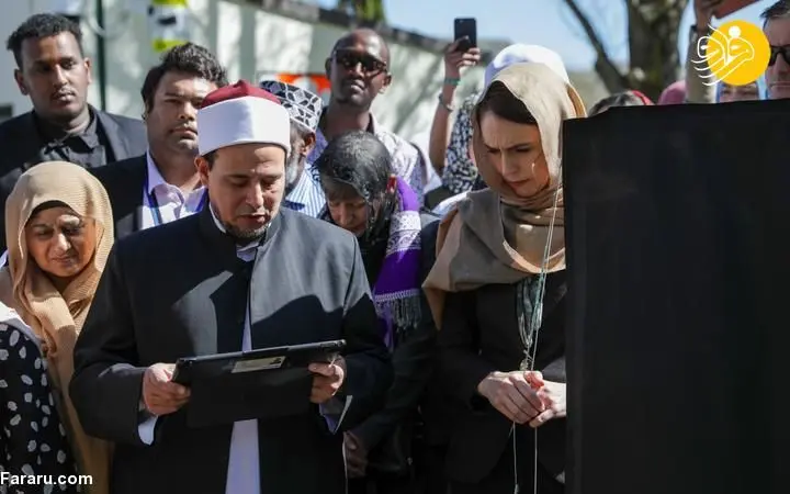 (تصاویر) حجاب نخست وزیر نیوزیلند در رونمایی از یادبود مسلمانان کشته شده