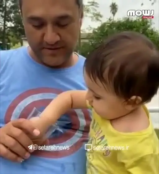 (ویدئو) رامبد جوان برای اولین بار تصویر دخترش را منتشر کرد