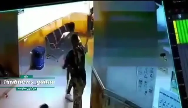 (ویدئو) قمه کشی در بیمارستان پورسینای رشت