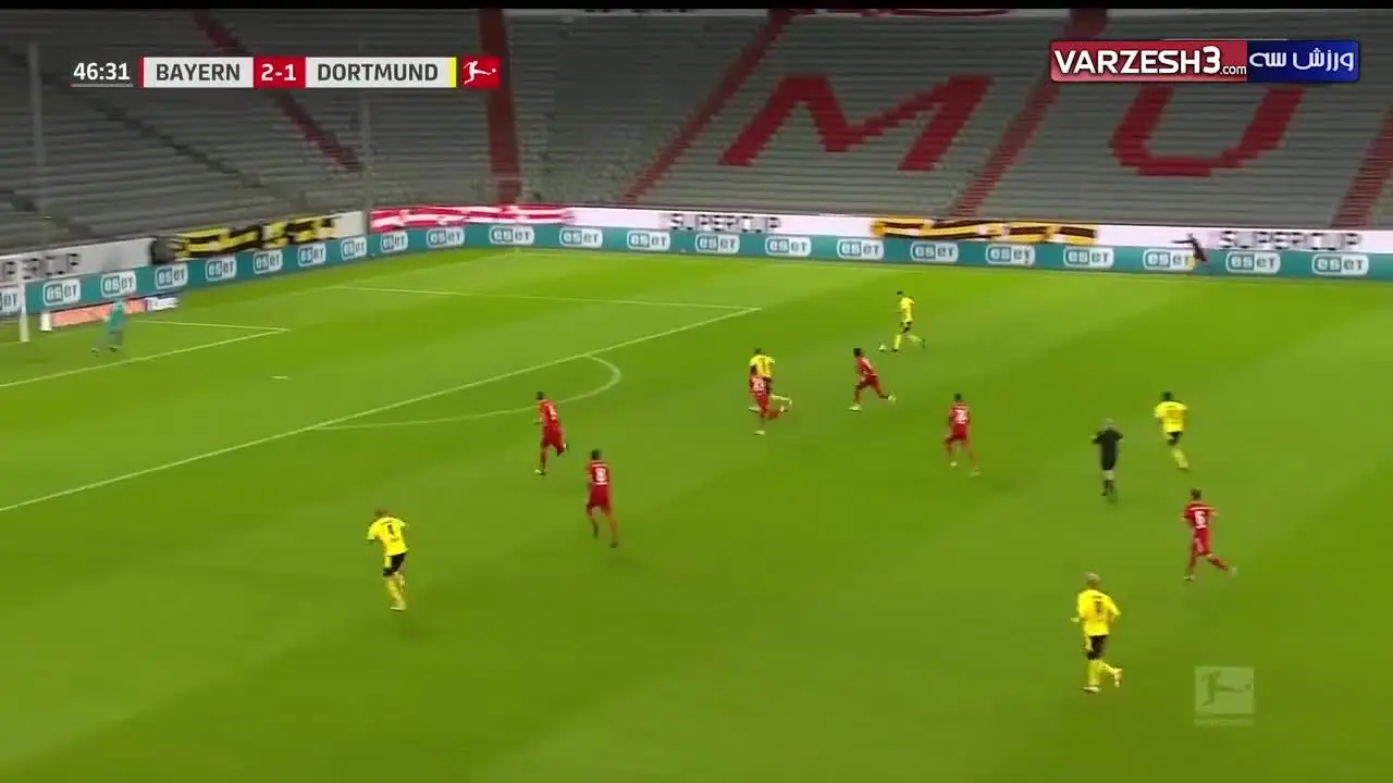 (ویدیو) خلاصه بازی بایرن‌مونیخ 3 - 2 دورتموند (9 مهر 99)