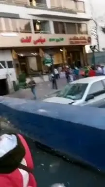(ویدیو) سقوط یکی از ستون‌های ساختمان در حال ساخت در تهران