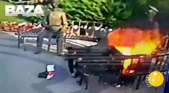 (ویدئو) خودسوزی وحشتناک یک خبرنگار!