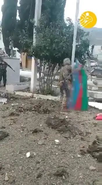 (ویدئو) اهتزاز پرچم آذربایجان در ماداگیز