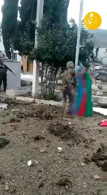 (ویدئو) اهتزاز پرچم آذربایجان در ماداگیز