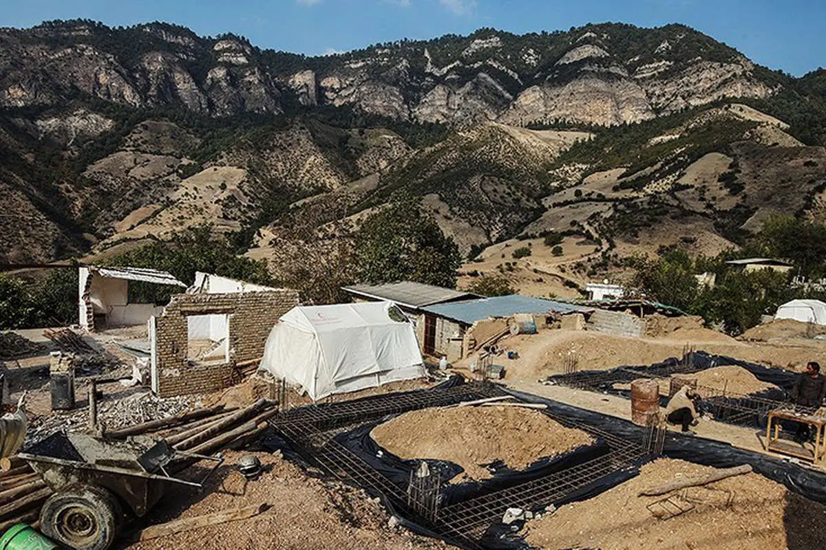 (تصاویر) روستای زلزله زده قورچای