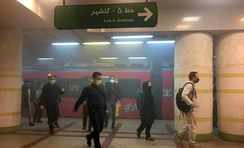 (تصاویر) حریق در ایستگاه مترو اکباتان