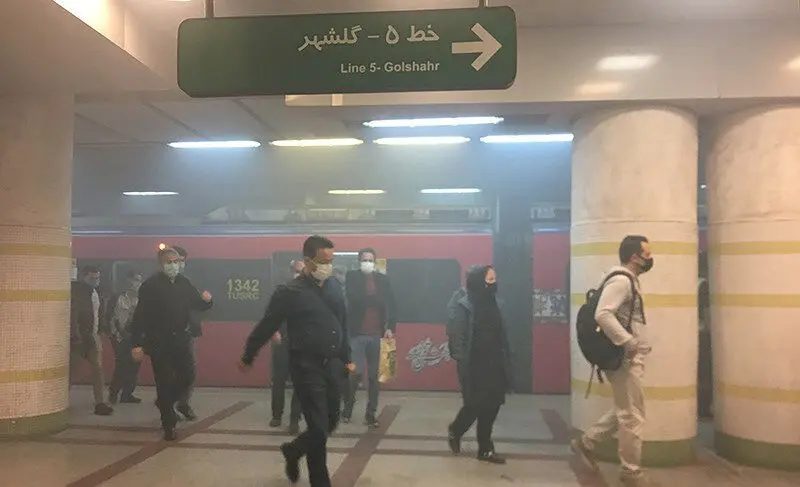 (تصاویر) حریق در ایستگاه مترو اکباتان