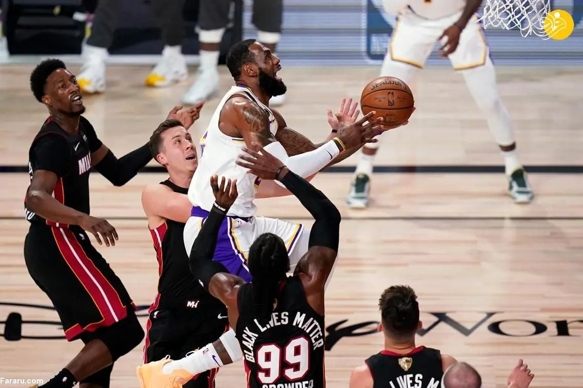 (تصاویر) قهرمانی لس‌آنجلس لیکرز در NBA