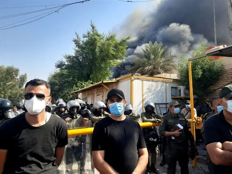 به آتش کشیدن دفتر حزب دموکرات کردستان در عراق