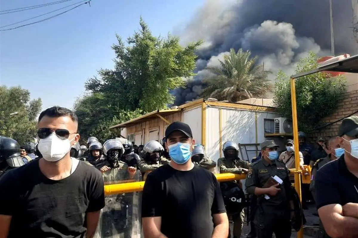 به آتش کشیدن دفتر حزب دموکرات کردستان در عراق