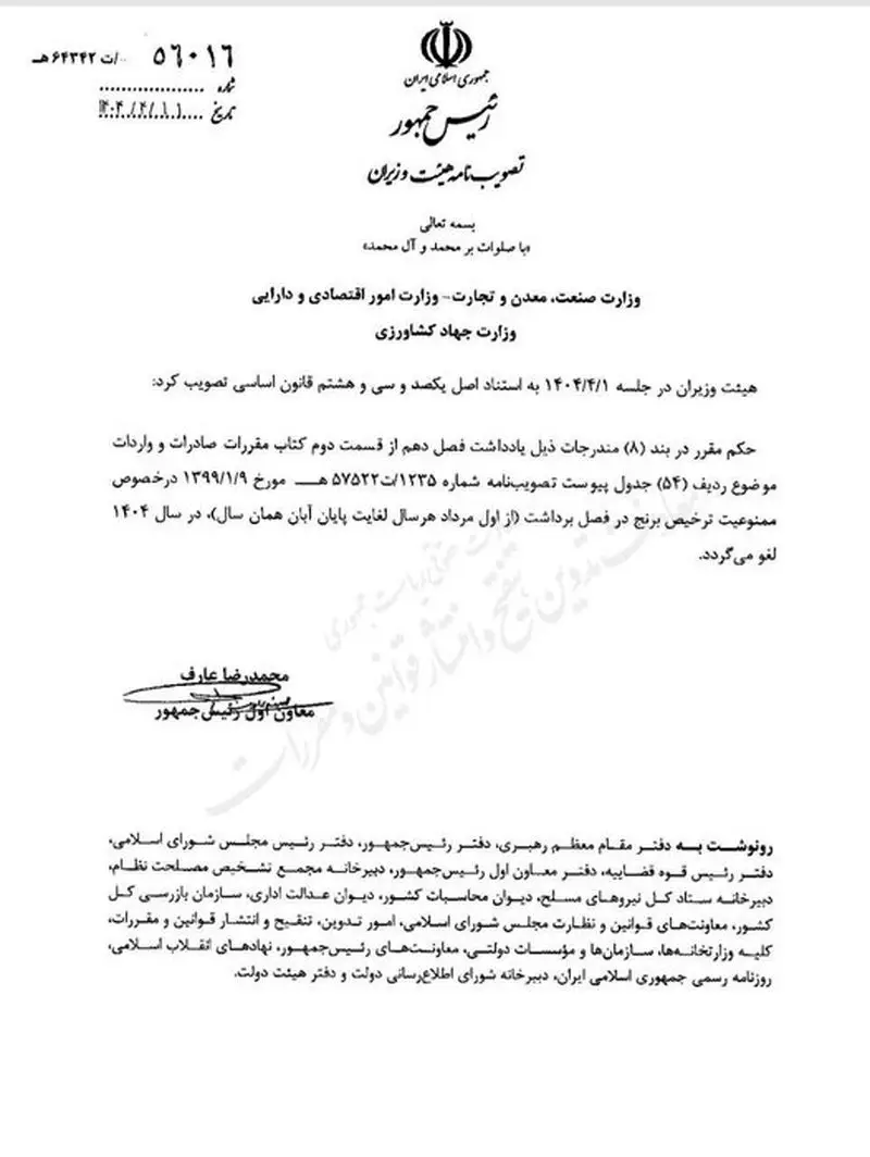 ترخیص برنج