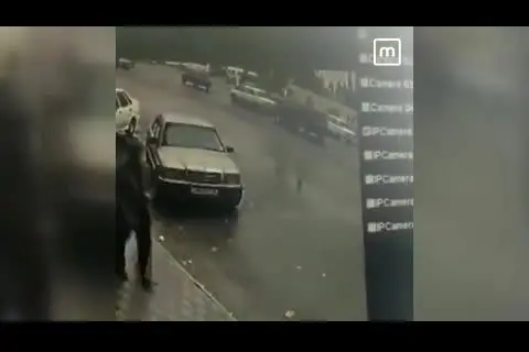 (ویدئو) لحظه برخورد راکت نیرو‌های ارمنستان به شهر بردع آذربایجان