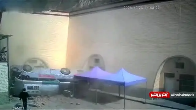 (ویدئو) لحظه سقوط وحشتناک اتوبوس مسافربری