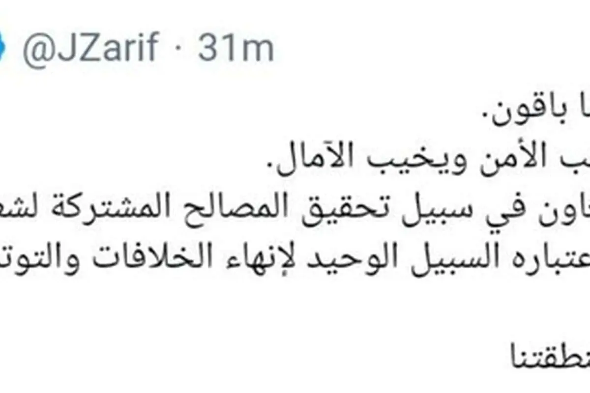 ظریف: ترامپ رفت؛ ما و همسایگانمان ماندیم
