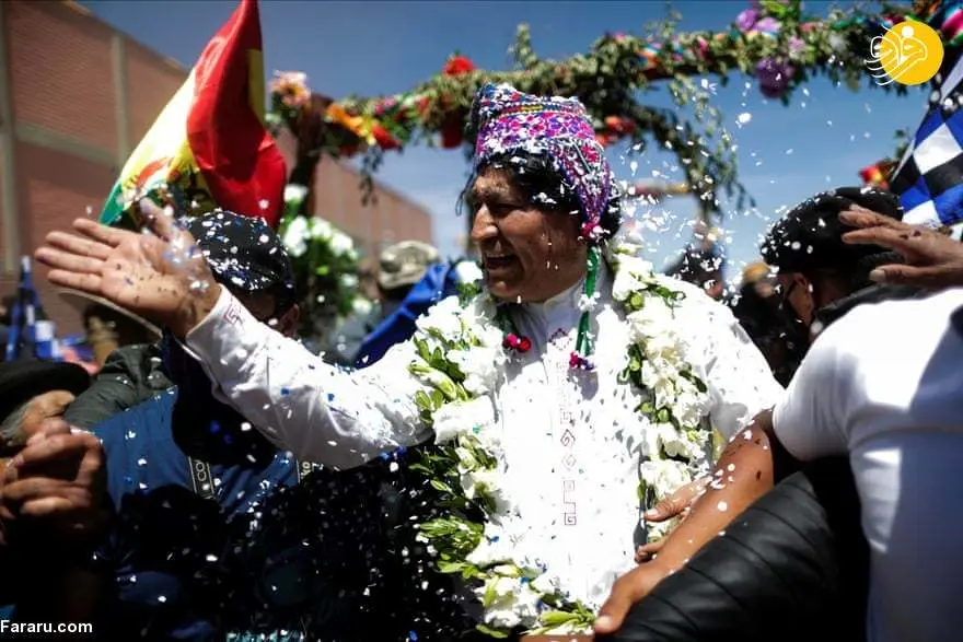 (تصاویر) استقبال از مورالس پس از بازگشت از تبعید