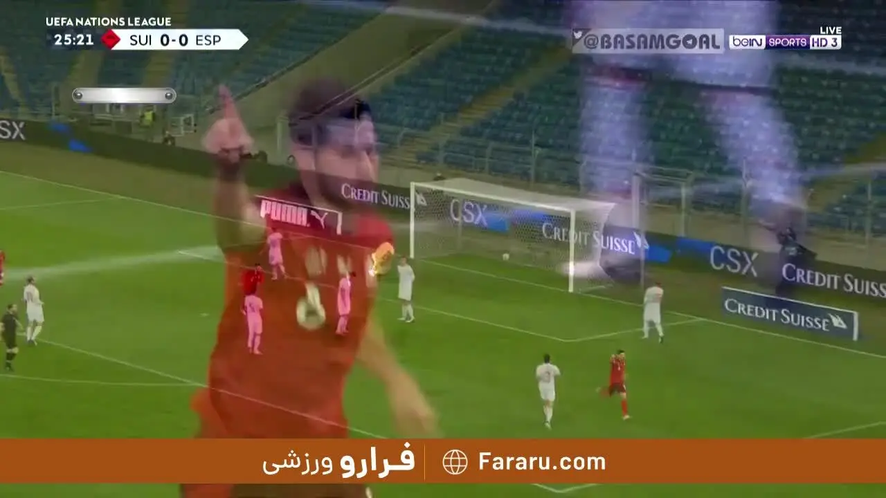(ویدیو) خلاصه بازی سوئیس یک - یک اسپانیا 24 آبان 99