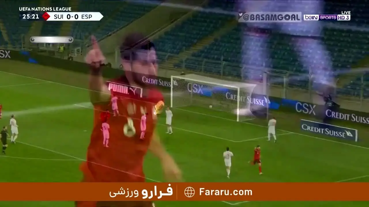 (ویدیو) خلاصه بازی سوئیس یک - یک اسپانیا 24 آبان 99