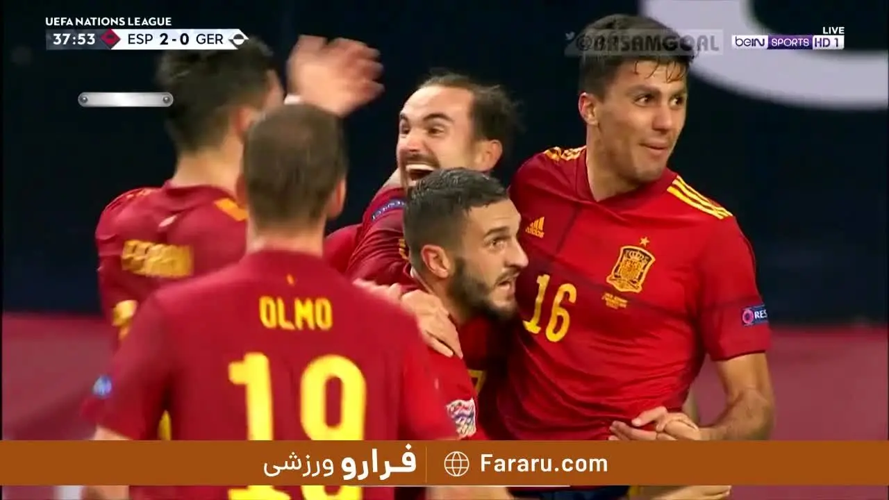 (ویدیو) خلاصه بازی اسپانیا 6 - 0 آلمان 27 آبان 99
