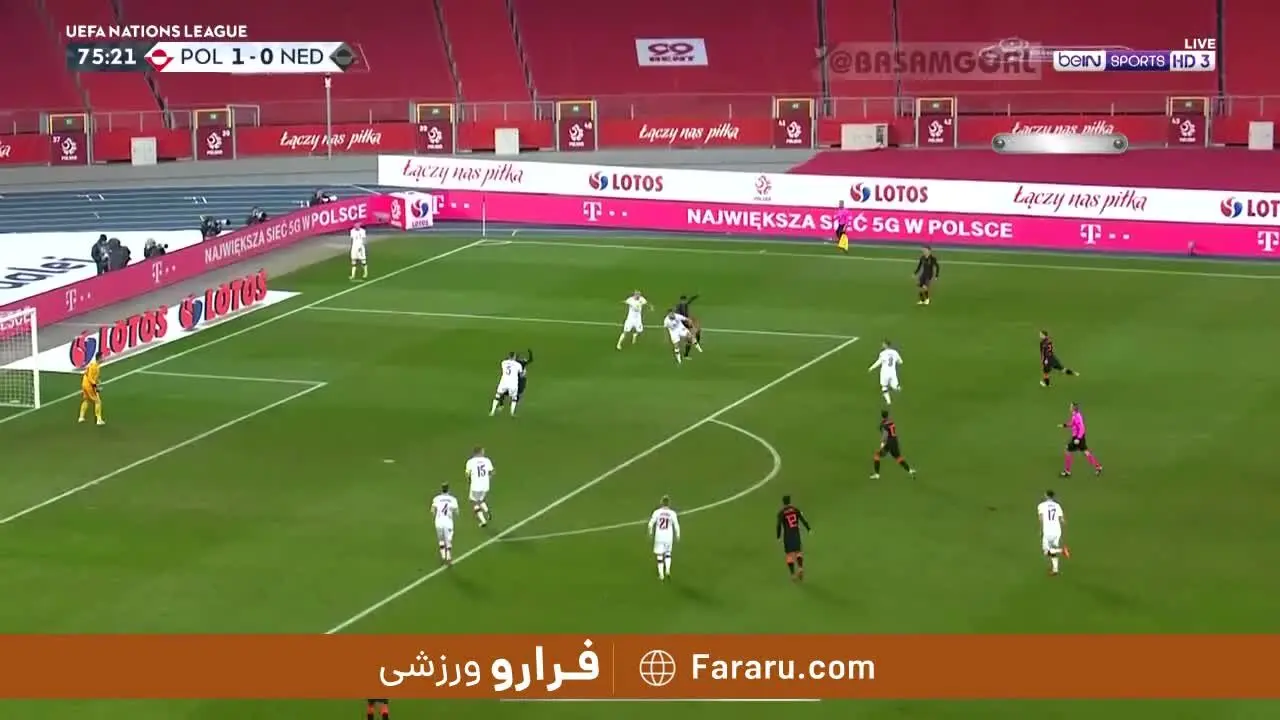 (ویدیو) خلاصه بازی لهستان 1 - 2 هلند 28 آبان 99