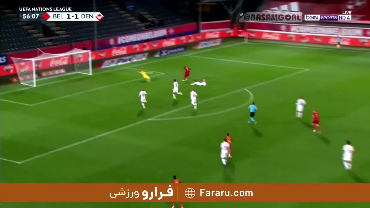 (ویدیو) خلاصه بازی بلژیک 4 - 2 دانمارک 28 آبان 99