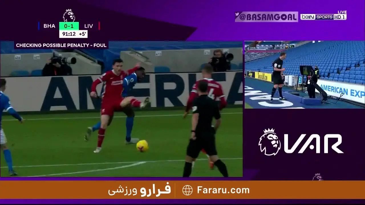 (ویدیو) خلاصه بازی برایتون 1 - 1 لیورپول 8 آذر 99