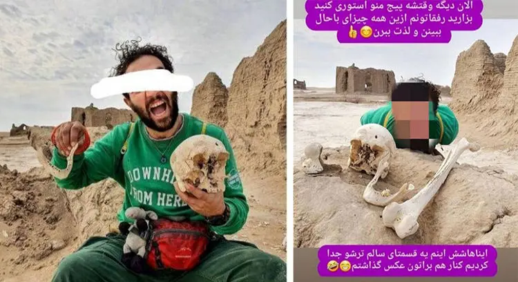 جنجال یک بلاگر در محوطه باستانی تاسوکی!