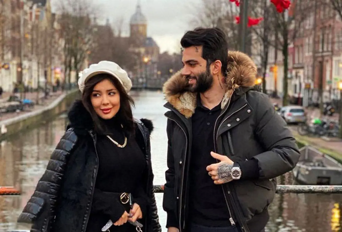 عکس نیلی افشار و همسرش