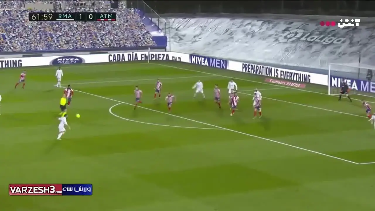 (ویدیو) خلاصه بازی رئال مادرید 2 - 0 اتلتیکو مادرید 22 آذر 99