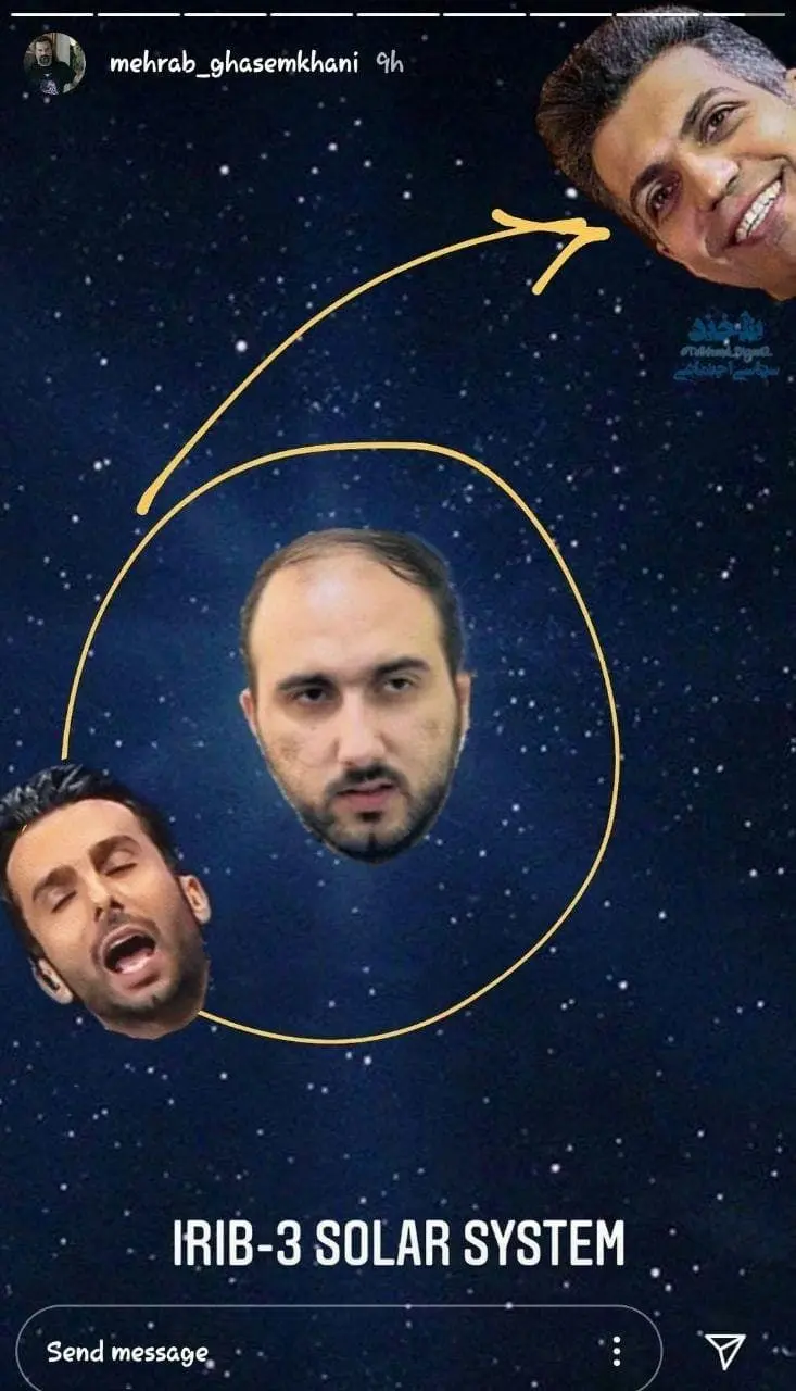 استوری معنا دار مهراب قاسم‌خانی از جدایی عادل فردوسی‌پور از مدار علی فروغی
